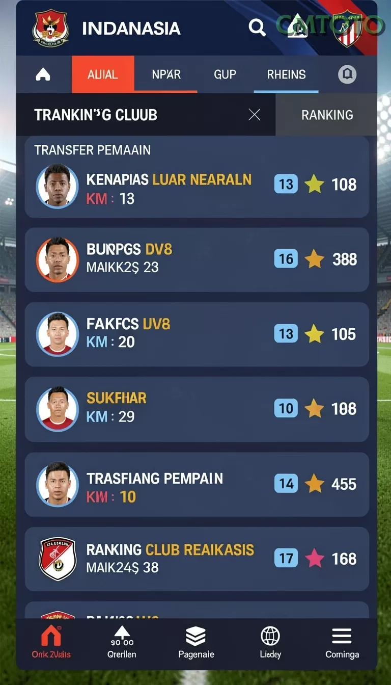 Cuplikan layar OMUTOGEL — aktivitas