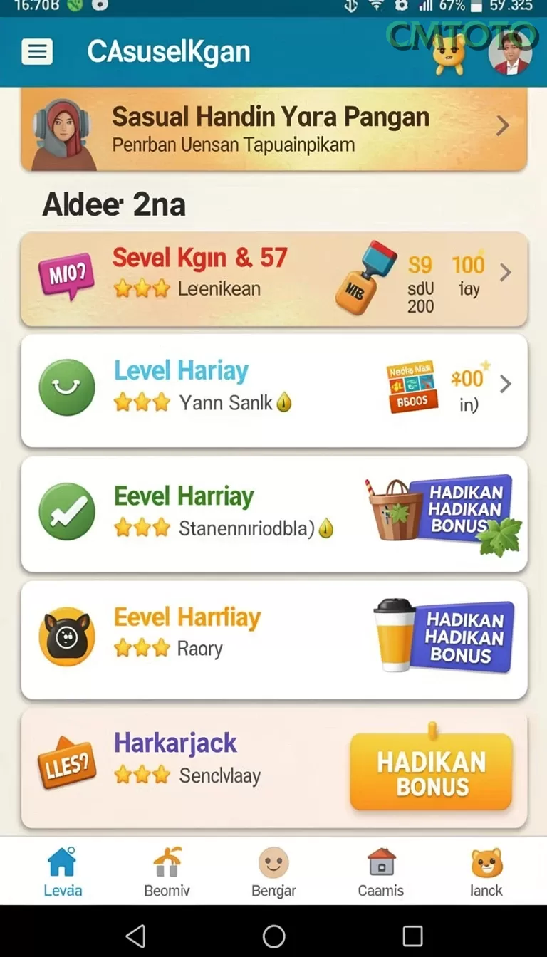 Cuplikan layar JAGO11 — menu navigasi